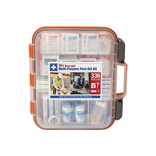 336 Piece First Aid Kit, Plastic Case