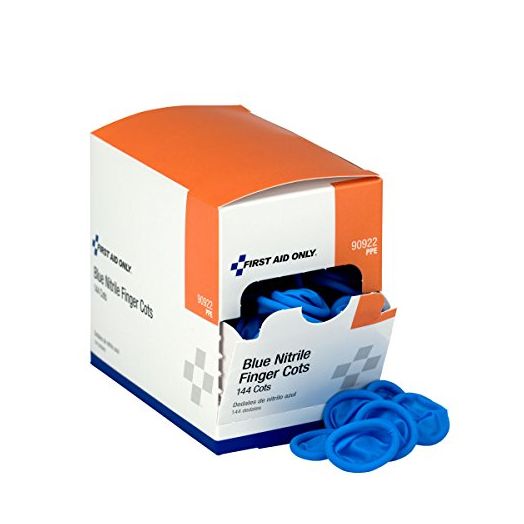 First Aid Only Nitrile Finger Cots, 144 Piece Finger Protectors (90922)