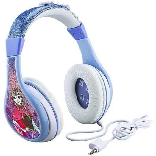 Frozen 2 Kids Headphones, Adjustable Headband, Stereo Sound, 3.5Mm Jack, Wired Headphones for Kids, Tangle-Free, Volume Control, Foldable, Childrens Headphones Over Ear for School Home, Travel