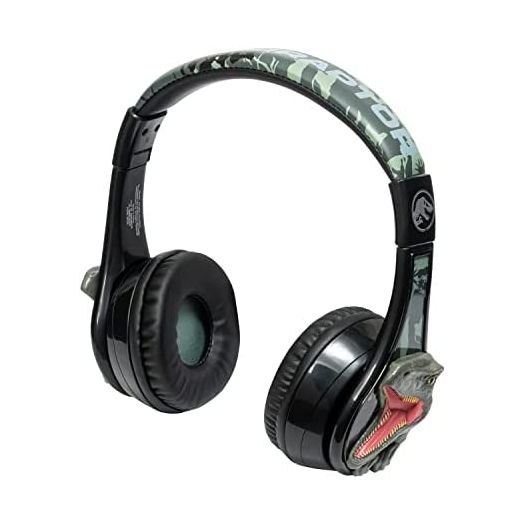 ekids Jurassic World Bluetooth Headphones, Wireless Headphones with Microphone Includes Aux Cord, Kids Headphones for School, Home, or Travel