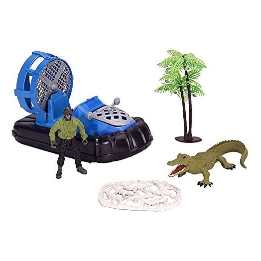 Wild Republic E-Team x Set Swamp Rescue Playset, Action Figure, Animal, Vehicle, Accessories, Gifts for Kids