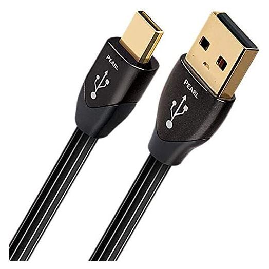 AudioQuest Pearl 1.5 m Micro-USB Cable, USB A Micro-USB B Male/Male USB Cable - Black (1.5 m, USB A, Micro-USB B, 2.0, Male/Male, Black).