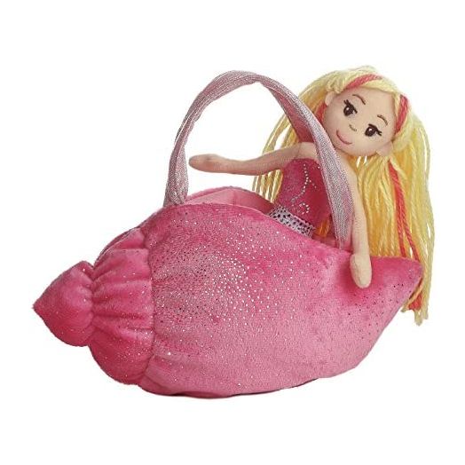 Aurora World 9" SEA Sparkles PET Carrier - Pink