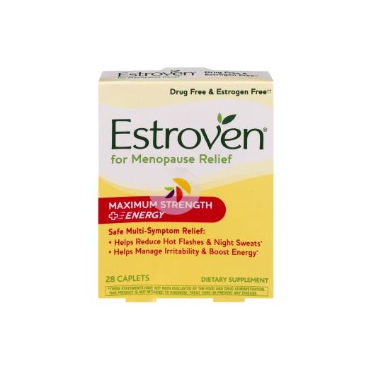 Estroven Maximum Strength + Energy for Menopause Relief Caplets, 28 count