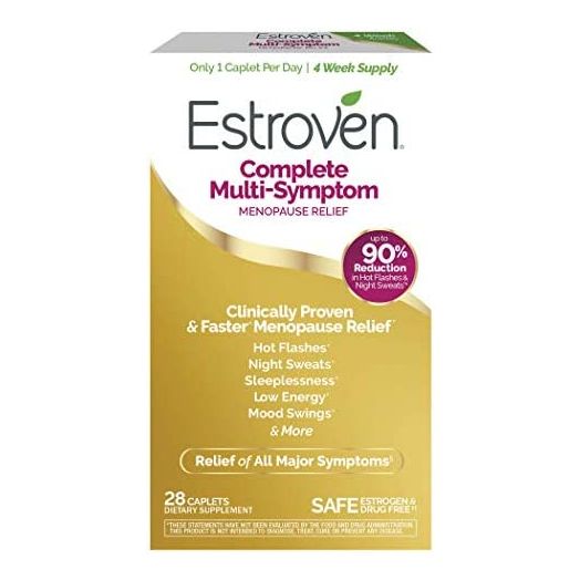Estroven Complete Multi-Symptom Menopause Relief, Safe, Effective and Drug Free, Clinically Shown to Relieve Multiple Menopause Symptoms*, Reduces Hot Flashes and Night Sweats*, One Per Day, 28 Count