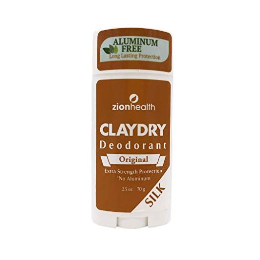 Zion Health Clay Dry Deodorant, Original Silk, 2.5 Oz