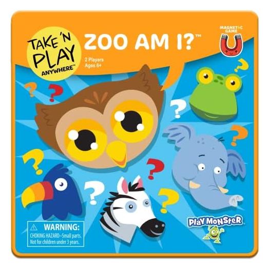 Take N Play Anywhere — Zoo Am I — Magnetic Travel Game for Kids — Magnetic Mini Games for 2 Players, for Kids Ages 6 and Up