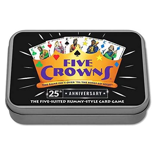SET PlayMonster Five Crowns 25th Anniversary Tin, Rummy-Style Card Game