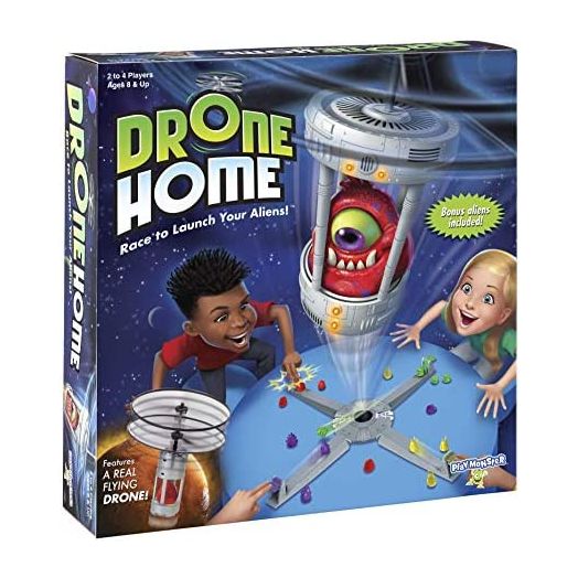 PlayMonster Drone Home, First Ever Game With a Real, Flying Drone, Great, Family Fun!, For 2-4 Players, Ages 8