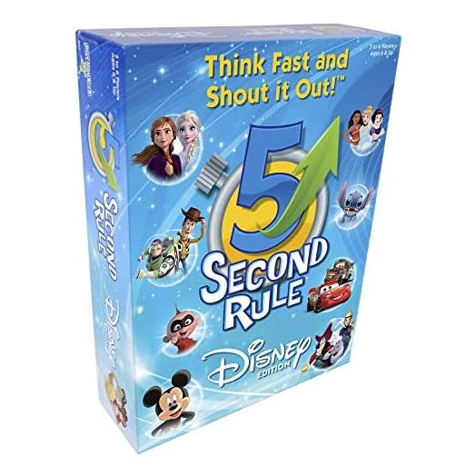 5 Second Rule Disney Edition, Fun Family Game About Your Favorite Disney Characters, Ages 6
