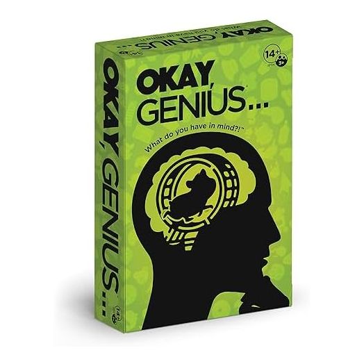 PlayMonster Okay, Genius… Fun Family Game Night Card Game for Teens, Friends & Home - Share Your Opinions on Ridiculous Topics - What Do You Have in Mind! - for Ages 14 & Up