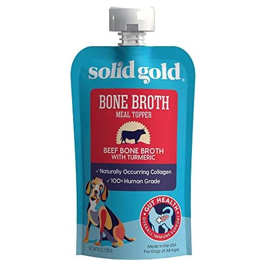 Solid Gold Beef Bone Broth With Turmeric Dog Food Topper, 8 Oz