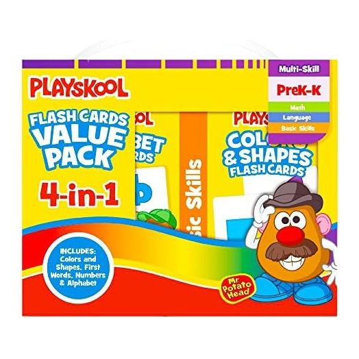 Playskool Flash Cards Value Pack - Alphabet/First Words/Shapes & Colors/Numbers PreK - K