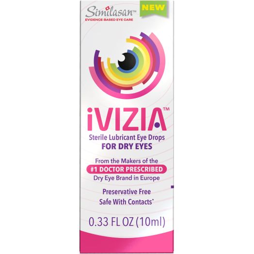 iVIZIA Sterile Lubricant Eye Drops for Dry Eyes, Preservative-Free, Moisturizing, Dry Eye Relief, Contact Lens Friendly, 0.33 fl oz bottle | Similasan USA