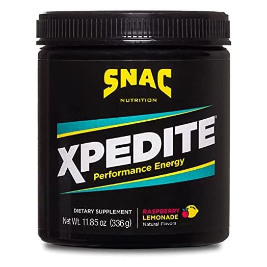 SNAC XPEDITE Preworkout Performance Energy Drink Supplement, Raspberry Lemonade Pre Workout Powder, 336 Grams (24 Servings)