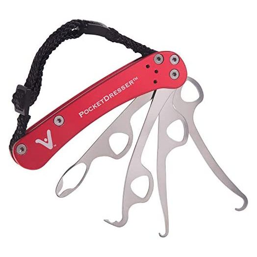 Vivi Zipper Pull and Button Hook Pocket Dresser and Dressing Aid for Assistance with Button Hooks, Zipper Pulls and Shoelaces