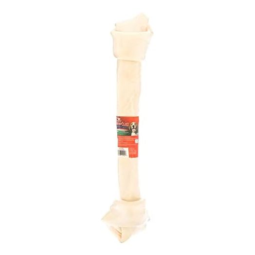 Pet Factory American Beefhide 20-22" Knotted Bone Dog Chew Treat - Natural Flavor, 1 Count/1 Pack