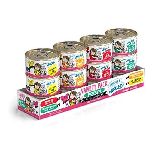 Best Feline Friend (B.F.F.), Batch 'O Besties Variety Pack, Wet Cat Food by Weruva, 3oz Can (Pack of 12)