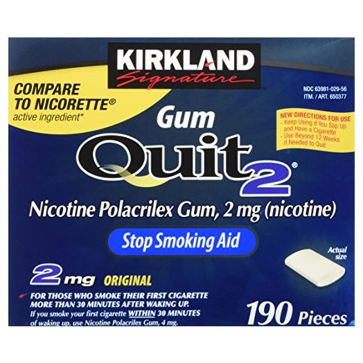 Kirkland Signature Quit Smoking Gum, 2 mg, 380 Count