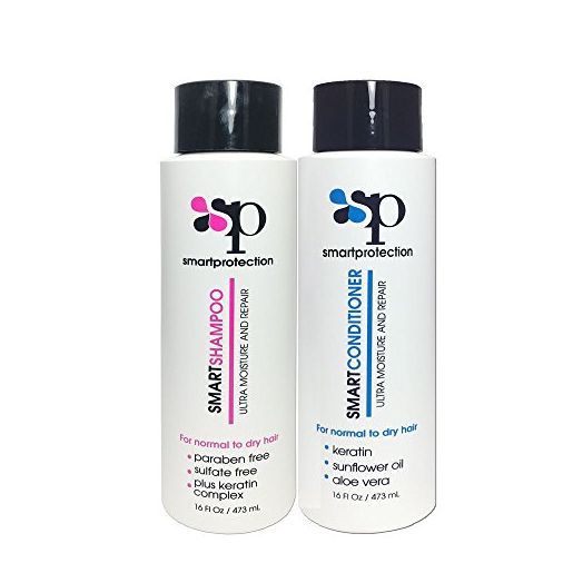 Shampoo and Conditioner Sulfate and Salt Free 16oz for Keratin Treated Hair by Smart Protection
