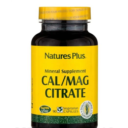 Nature's Plus Cal/Mag Citrate 500mg/250mg - 90 Vegetarian Capsules