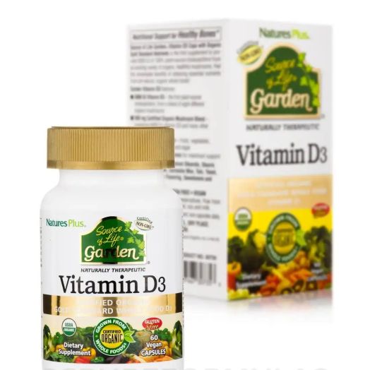 Nature's Plus Source of Life Garden Vitamin D3 - 60 Vegan Capsules