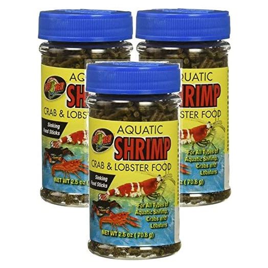Zoo Med Laboratories Aquatic Shrimp Crab and Lobster Food (3 Pack / 2.5-Ounce)