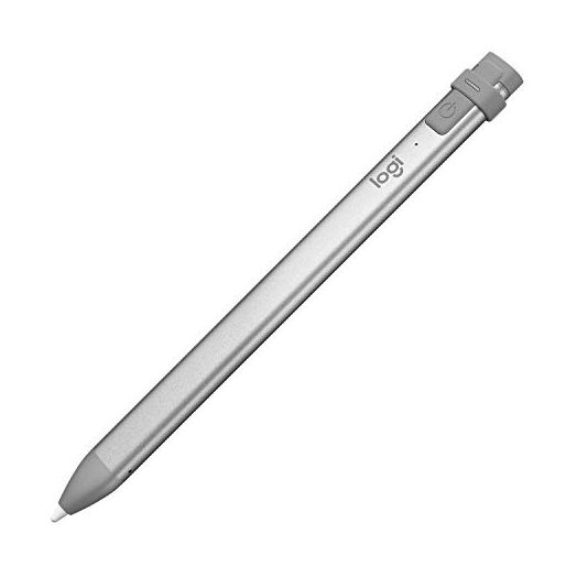 Logitech Crayon Digital Pencil for iPad Pro 12.9-Inch (5th, 6th Gen), 11-Inch (2nd, 3rd, 4th gen), iPad (7th, 8th, 9th and 10th Gen), iPad Air (3rd, 4th, 5th Gen), iOS 12.2 & Above - Grey