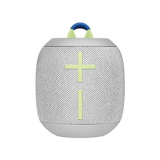 ULTIMATE EARS WONDERBOOM 3, Small Portable Wireless Bluetooth Speaker, Big Bass 360-Degree Sound for Outdoors, Waterproof, Dustproof IP67, Floatable, 131 ft Range - Joyous Brights Grey