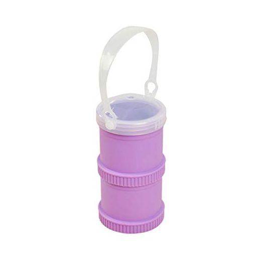 RE-PLAY 2pk Snack Stack Travel and Food Storage Containers for at Home or On The Go! | Made from Virtually Indestructible Recycled HDPE | Includes Travel Lid! | Purple
