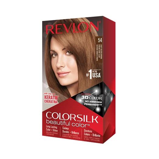 Revlon Colorsilk Permanent Hair Color, 54 Light Golden Brown, 4.4 Oz (Pack of 1)