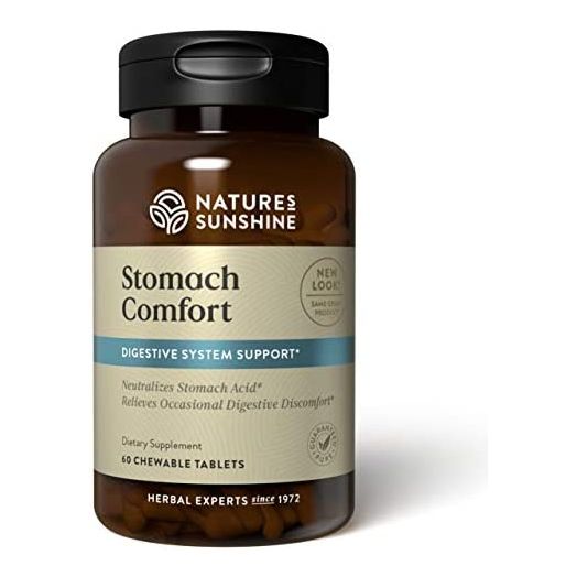 Nature's Sunshine Stomach Comfort, 60 Chewable Tablets | Helps Neutralize Acid and Soothe the Stomach by Supporting Digestion