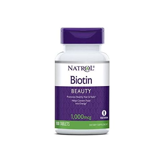 Natrol Biotin Beauty Tablets, Promotes Healthy Hair, Skin and Nails, Helps Support Energy Metabolism, Helps Convert Food Into Energy, 1,000mcg, 100 Tablets