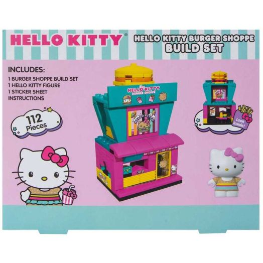 Hello Kitty Build Set & Figure - Burger Shop - 112 Pieces - Ages 8+