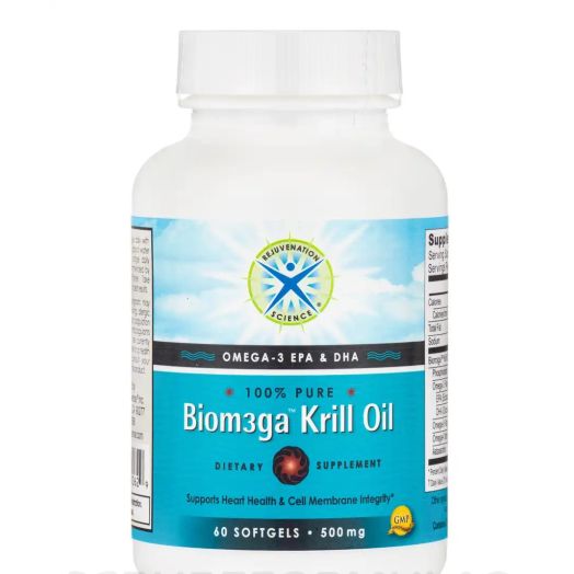 Rejuvenation Science Biom3ga Krill Oil 500 mg - 60 Softgels