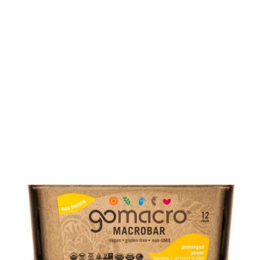 GoMacro MacroBar Banana + Almond Butter - Box of 12 Bars (2.3 oz / 65 Grams each)