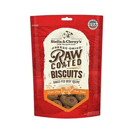 Stella & Chewy's Freeze-Dried Raw Coated Biscuits Dog Treats Beef Recipe, 9 oz. Bag