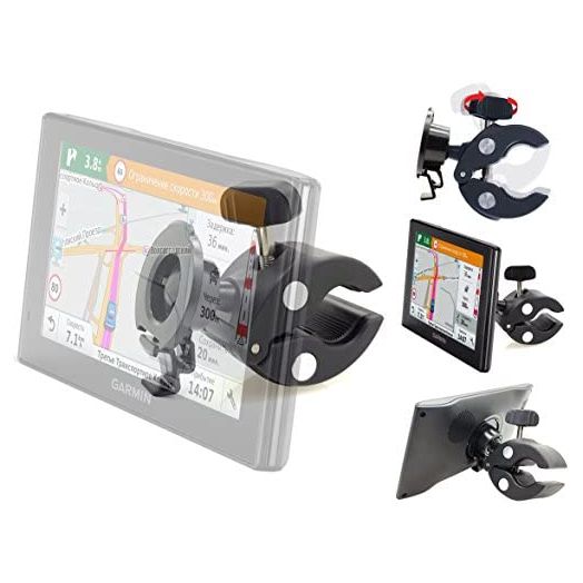 Heavy Duty Bike Motorcycle Clamp Mount Holder for Garmin Nuvi 52LM 54 55LMT 56LMT 57LMT 58LMT 66 67 68 2557 2559LMT 2597 2598 2639 2689 2699 Drive DriveSmart 51 60 61 62 63 65 67 LMT T GPS
