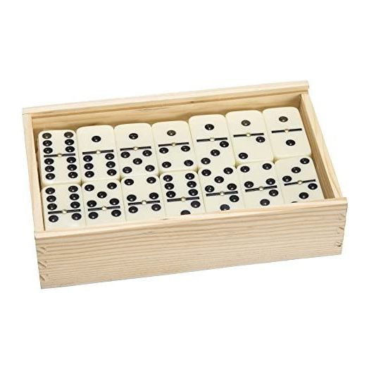 Set of 55 Double Nine Dominoes w/ Wood Case