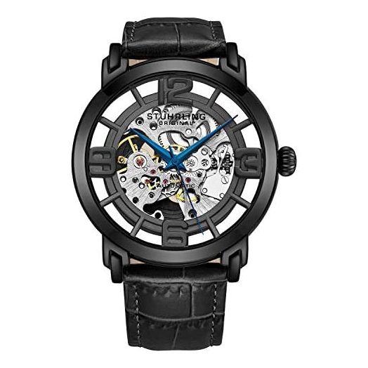 Stuhrling Original Skeleton Watches for Men - Mens Automatic Watch Self Winding Mens Dress Watch - Mens Winchester 44 Elite Watch Mechanical Watch for Men