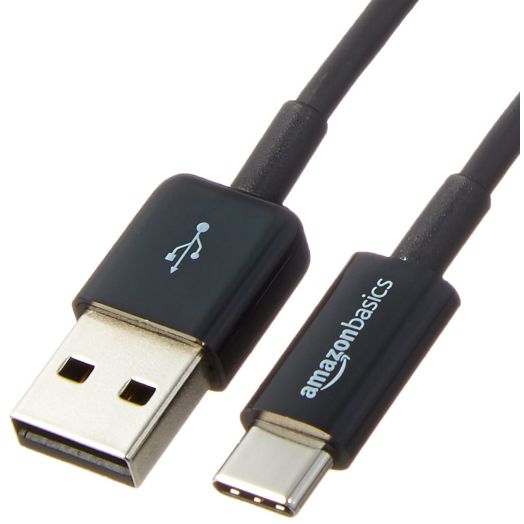 Amazon Basics 5-Pack USB-C to USB-A 2.0 Fast Charger Cable, 480Mbps Speed, USB-IF Certified, for Apple iPhone 15, iPad, Samsung Galaxy, Tablets, Laptops, 3 Foot, Black