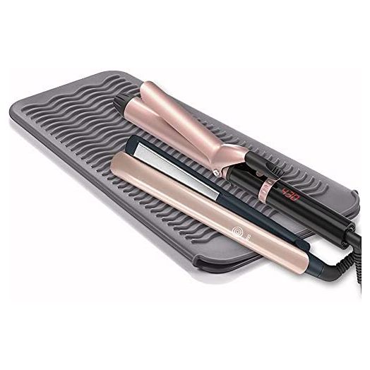SmellRose Hair Iron Mat & Pouch, Professional Heat Resistant Mat for Flat Iron and Curling Iron