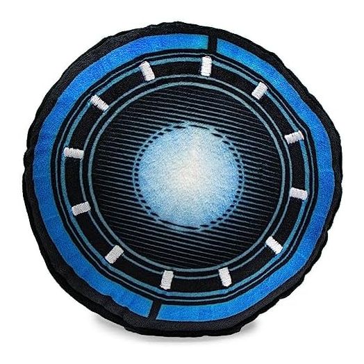 Buckle-Down Dog Toy Plush Iron Man Arc Reactor Black Blues 8" x 6"