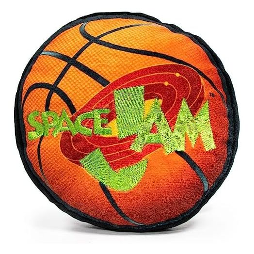 Buckle-Down Dog Toy, Looney Tunes, Plush Squeaker Space Jam Basketball Logo, DTPT-LTAZ 8" x 6"