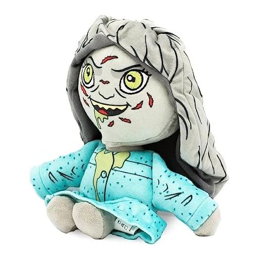 Buckle-Down Dog Toy, Horror, Plush Squeaker The Exorcist Regan 3D Standing Pose, DTPT-WMVK 8" x 9"