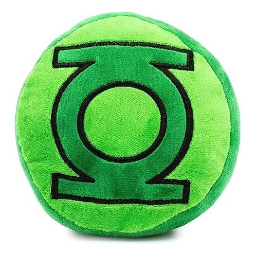 Buckle-Down Dog Toy, DC Comics, Plush Squeaker Green Lantern Logo Round