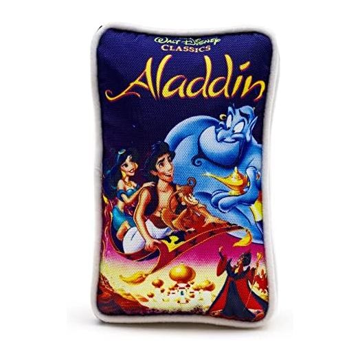 Buckle-Down Disney Dog Toy, Disney Aladdin VHS Tape Replica Pet Toy, Plush