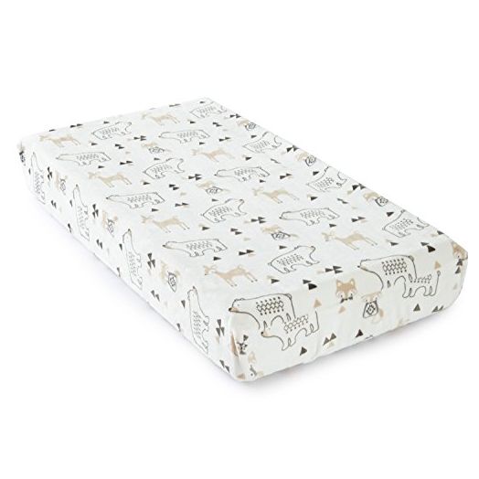 Levtex Baby Bailey Charcoal and White Changing Pad Cover