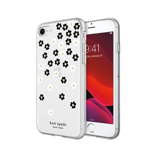 Kate Spade Flexible Hardshell Case for iPhone SE (2nd Gen) & 8/7 - Clear/Flowers
