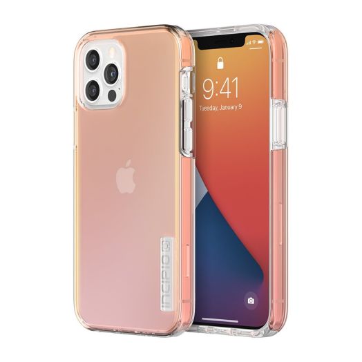 WM-IPH-1987-PKIR Incipio DualPro Platinum for iPhone 12 & iPhone 12 Pro - Pink Iridescent